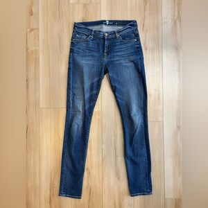 7 For All Mankind Dark Blue Skinny Jeans